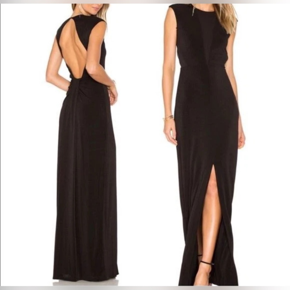 Rachel Zoe Amara Evening Gown Elegant Black Sleeveless Gown 8 NWT Black Tie New!